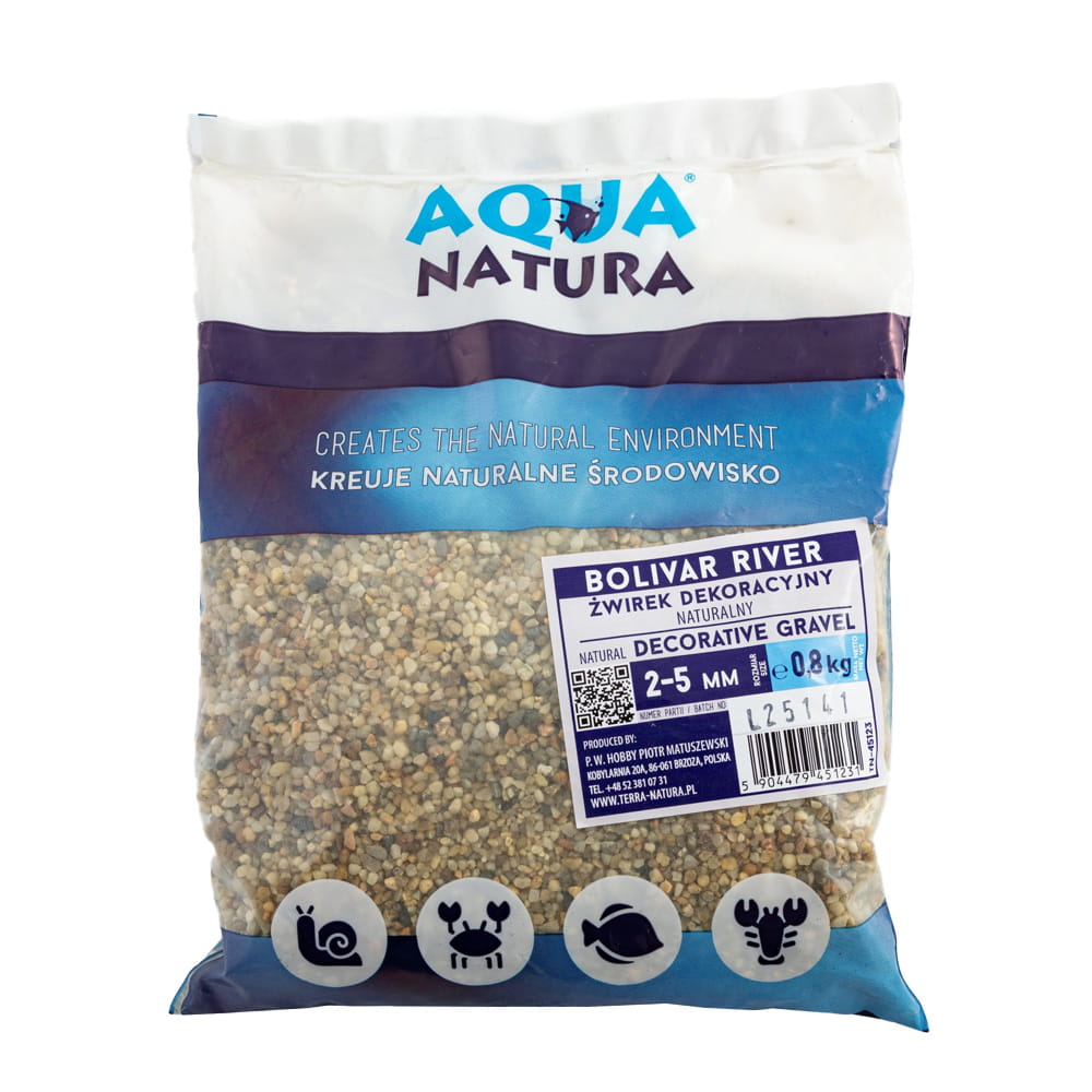 Żwirek dekoracyjny do akwarium Naturalny Aqua Natura 2-5mm 0,8kg